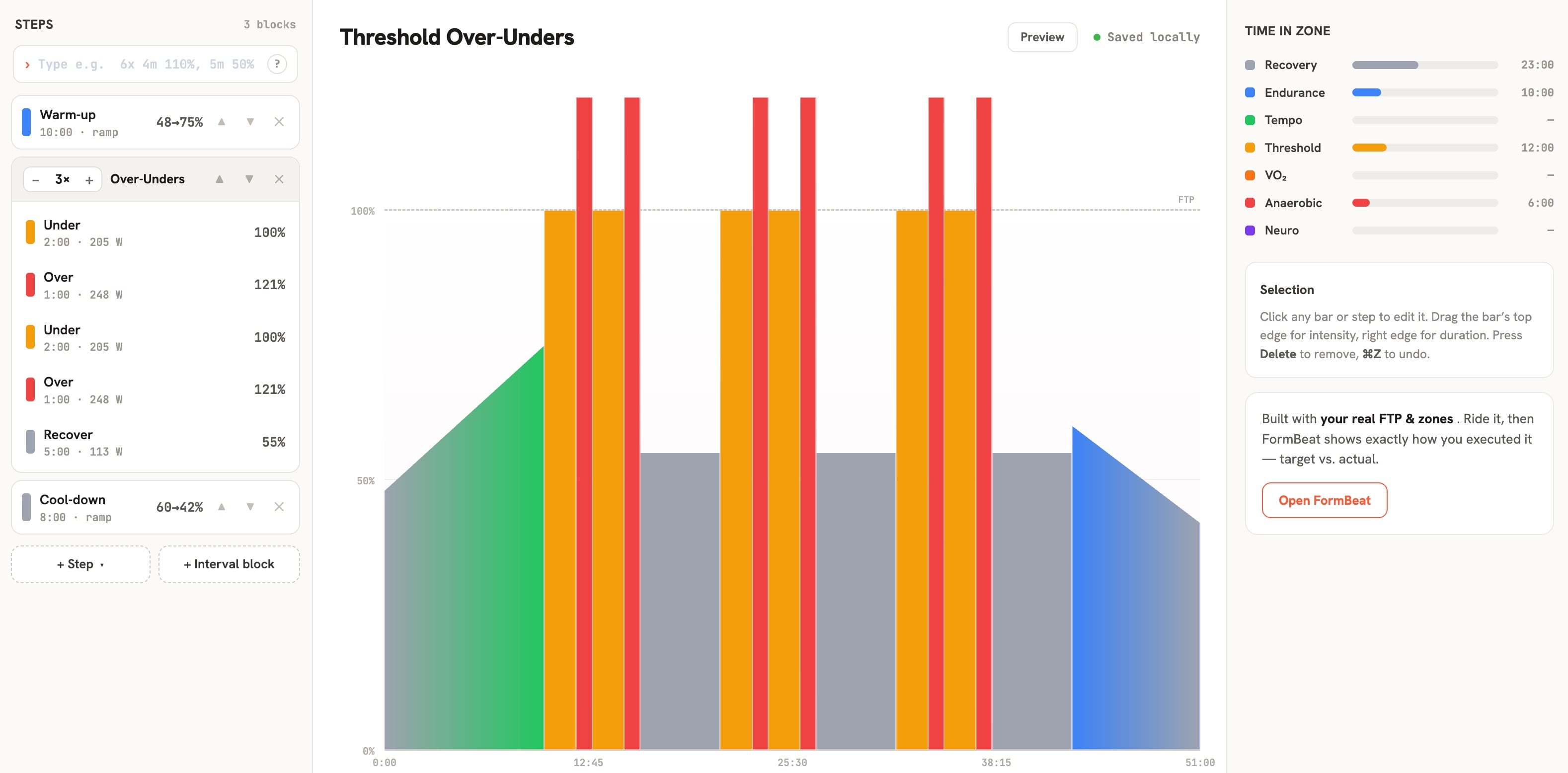 Free Cycling Workout Intervals Builder