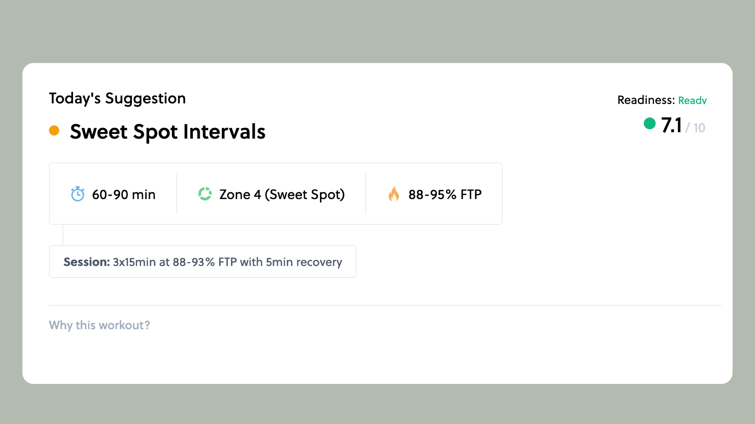 Daily Training Suggestion